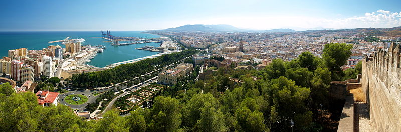 Málaga vista panorámica de Málaga por Grúas Pampero Málaga